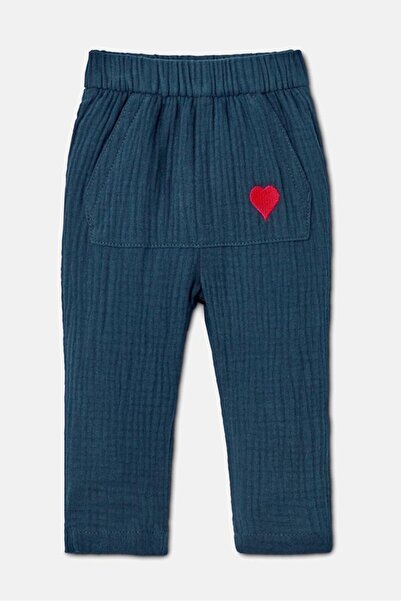 Tchibo Toddlers Boy Textured Pull,On Pants, Navy