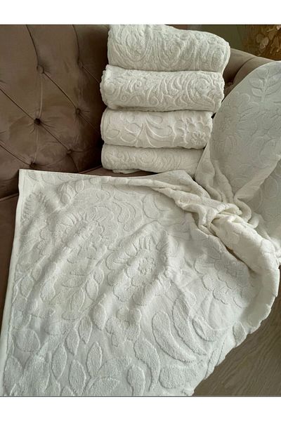 Gohiba Premium Jacquard Embossed High Gramage Bath Towel - 100% Domestic Cotton