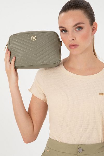 U.S. Polo Assn. Women's Khaki Chain Strap Crossbody Bag 50300327 -Vr027