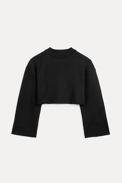 VATKALI Oversized Fit Crop Sweatshirt