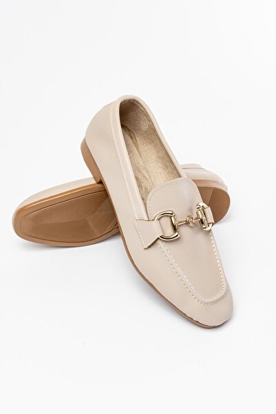 Turega Style 303 Beige Casual Women's Ballerinas with Buckle Accessories