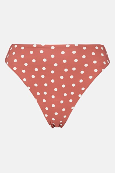Reserved بيكيني سفلي من قطعة واحدة للنساء بنقاط بولكا، بني