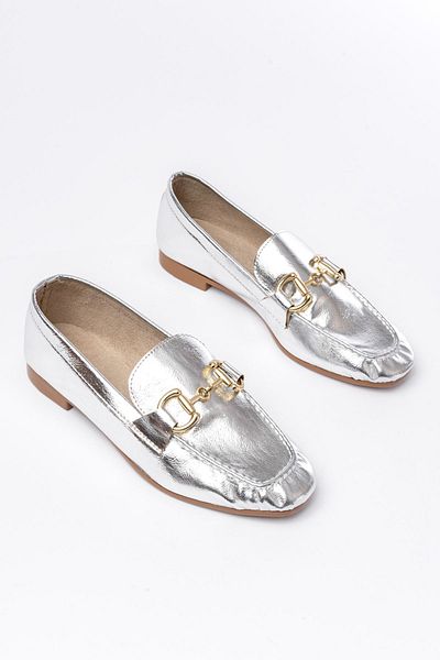 serkanseyyid 303 Daily Women's Ballerinas with Silver Buckle Accessories