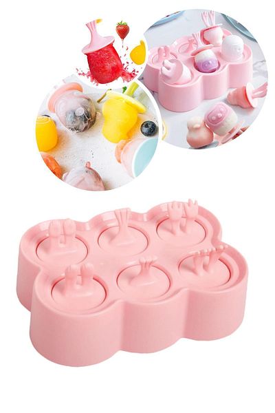 valletta 6 Compartment Animal Concept Silicone Ice Cream Mold - Ice Mold
