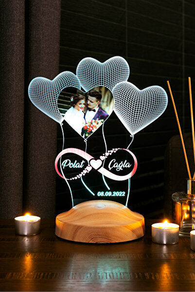 SEVGİLAMBASI Fotoğraflı Hediye, Sevgiliye Hediye, Resimli Yıldönümü Gece Lambası, Fotoğraf Led Lamba, Eşe Hediye