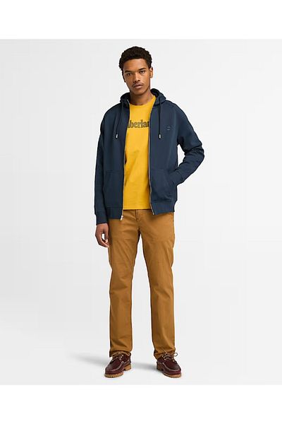 Timberland Суичър с цип Exeter River - с четкан гръб и цял цип