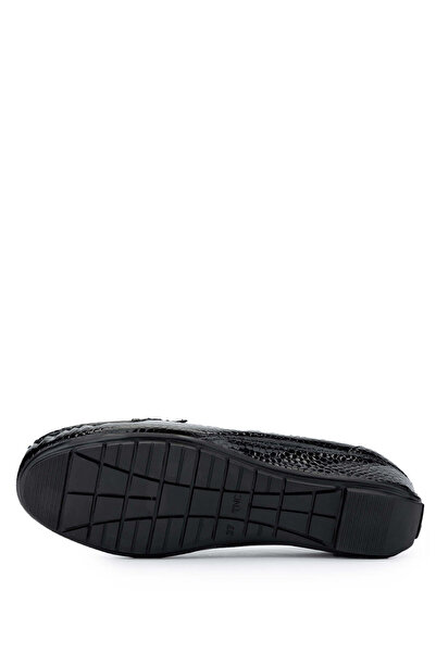 Tamer Tanca Черни дамски мокасини от естествена кожа