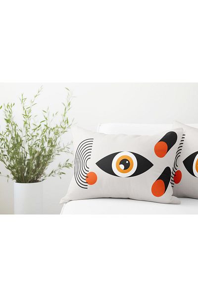 Evdek Set de 2 DS68 - Set de huse de pernă dreptunghiulare cu două fețe