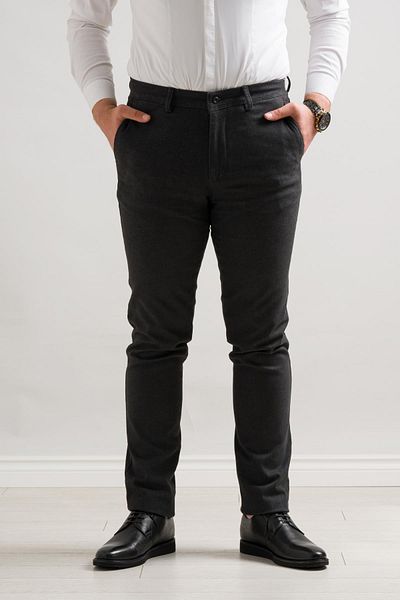 NOTRA Classic Cut Dobby Men's Winter Gabardine Pipe Leg Trousers
