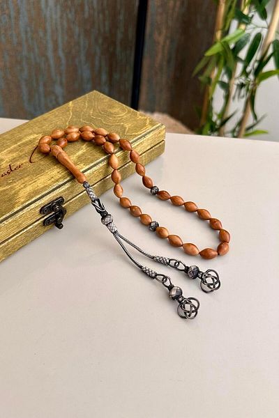 dergah tesbih New Hand Knitted Silver Kazaziye Design Natural Kuka