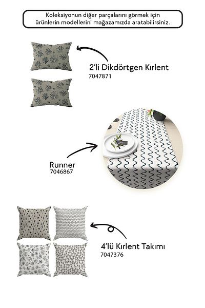 Evdek Set de 4 huse de pernă - Kl38