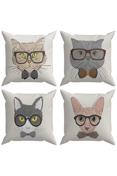 Evdek Husă de pernă Sweet Animals 4 piese DS2