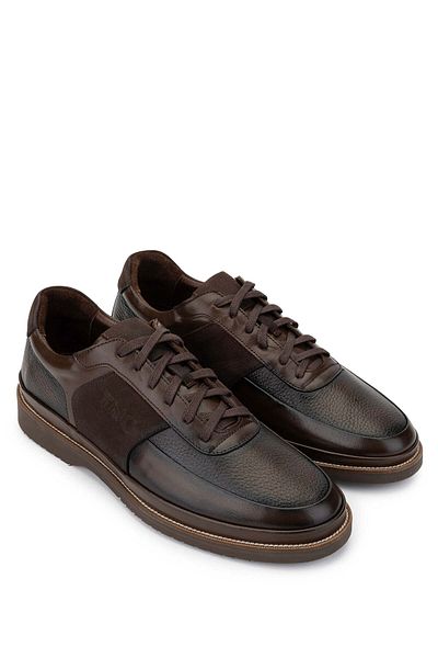 Tamer Tanca Men's Genuine Leather Brown Casual Shoes