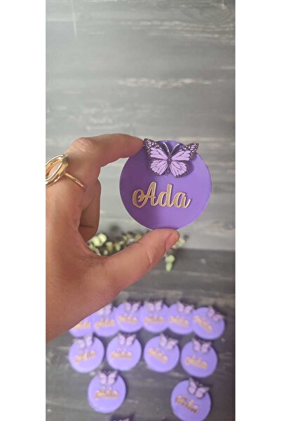 hoby shop Pleksi Mor Kelebek Magnet 20 Adet