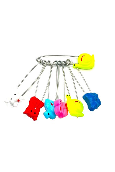 ATOS ÇENGELLİ İĞNE PLASTİK BAŞLI 1 KUTU 144 ADET Çok renkli