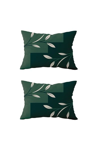 Evdek Set de 2 Ds114 - Set de huse de pernă dreptunghiulare cu două fețe