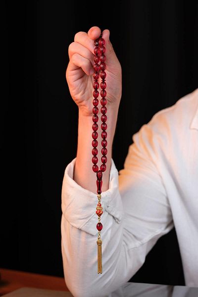 dergah tesbih All Handcrafted Pen Carving Squeezing Amber Prayer Beads