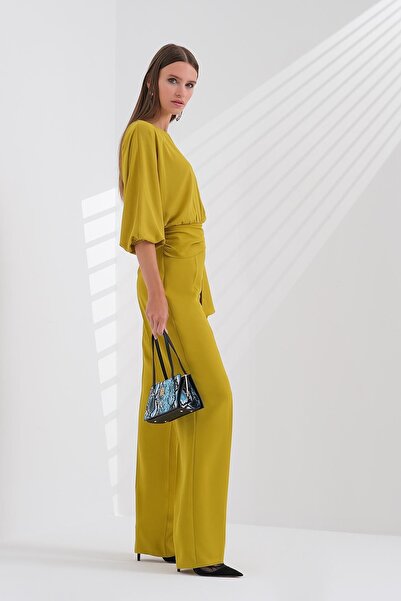 EXPLOSION Truvakar Kollu Beli Kuşak Detaylı Uzun Tulum