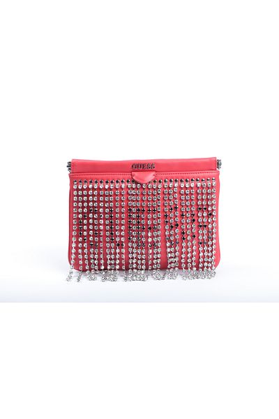 Guess حقيبة كتف نسائية Hwclemp0123-أحمر
