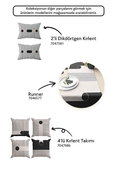 Evdek Set de 4 huse de pernă - Kl9
