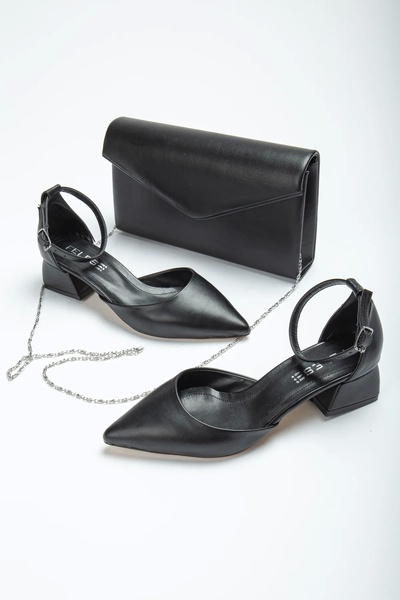 GULT Pantofi de vară de zi cu zi cu toc COMBINED de 3 cm Negri