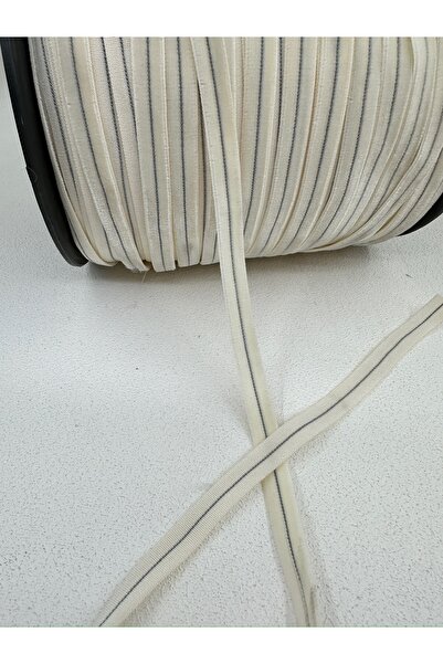 paşateks since 1995 şekil 1 cm Fancy Striped Velvet Raw-5 Meters-Ecru