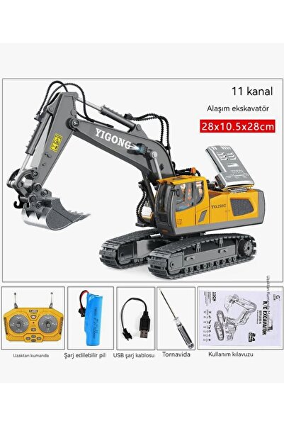 seyuse Uzaktan Kumanda Kepçe Ekskavatör Oyuncak 1:20 Alaşım 680 Derece Rotasyon Rc