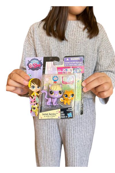Minişler Pet Shop Littlest Pet Shop Mini Family - 2 Pieces with Accessories, Cheerful Toy Set 02