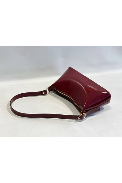 wearme Geantă de umăr pentru femei din piele lacuată Chia - Design elegant și casual