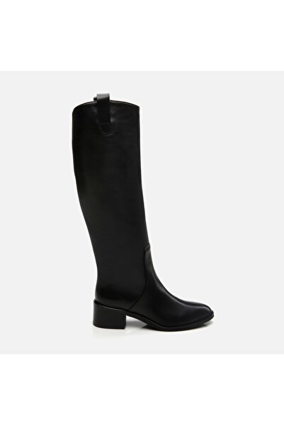 Hotiç Genuine Leather Black Women's Boots