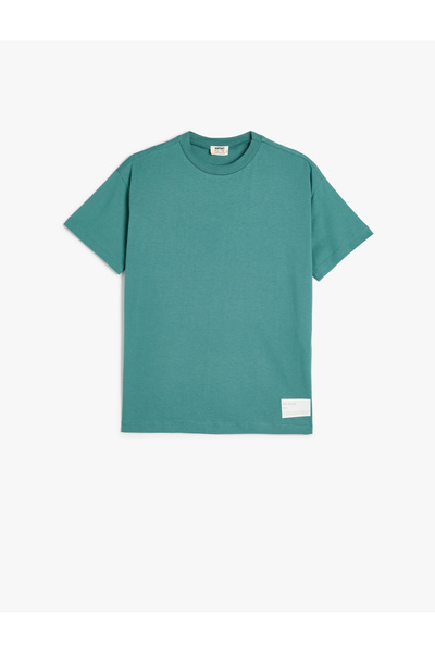 Koton Základní bavlněné tričko s krátkým rukávem Crew Neck