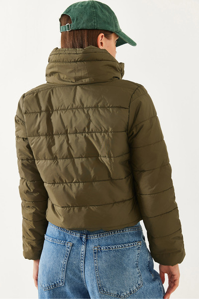 Bianco Lucci Dámská bunda s detailním prošíváním na stojáčku, nepromokavá krátká bunda 60251901