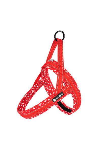 True Love Blossom Kırmızı Köpek Göğüs Tasması