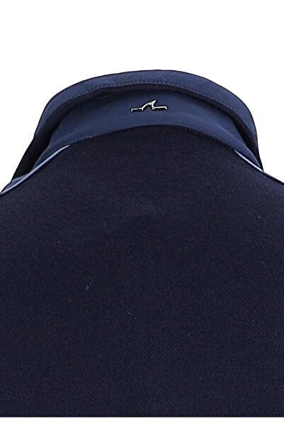 PAUL&SHARK Men's Stand Collar Wool Long Blue Sweater 14311206 -050