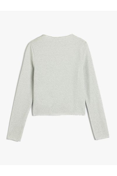 Koton Long Sleeve Crew Neck - Blouse with Stitching Detail