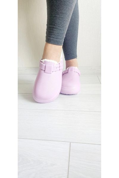 AkınalBella AKINALBELLA HOUSE SLIPPERS WITH FUR INSIDE BUCKLE