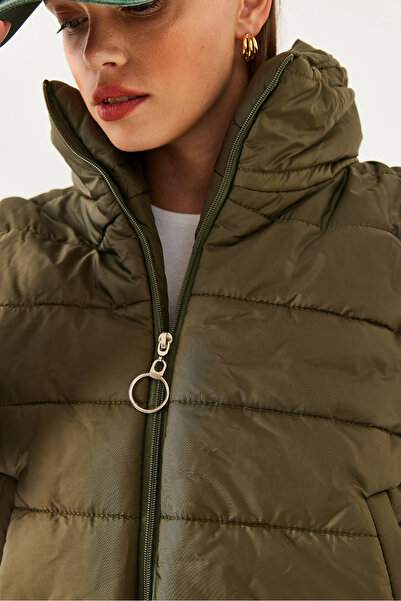 Bianco Lucci Dámská bunda s detailním prošíváním na stojáčku, nepromokavá krátká bunda 60251901