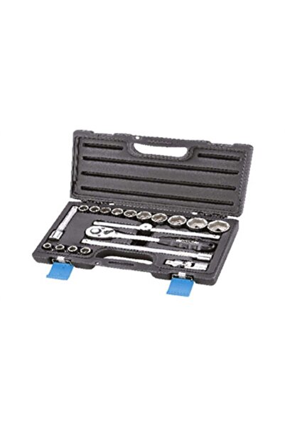 INDUSTRO 1/2" Six Corner Socket Set 19 Pieces