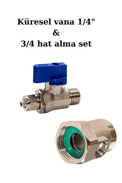 water jobs Su Arıtma Cihazı Küresel Vana ve 3/4 Hat Alma Aparatı