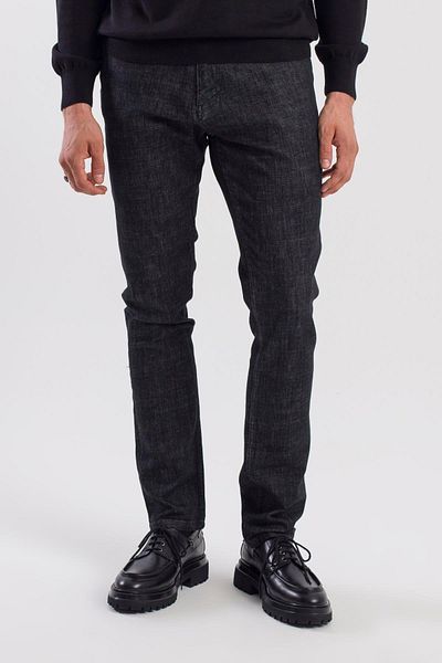 Jakamen Μαύρο βαμβακερό τζιν παντελόνι Slimfit που πλένεται