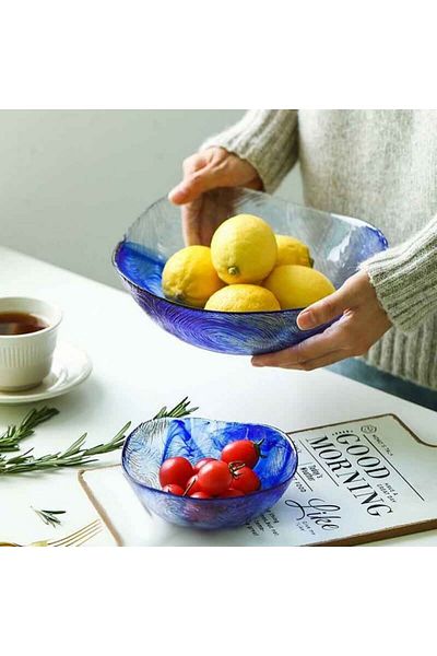 Paşabahçe Pasabahce Linden Glass Serving Bowl, 24 cm