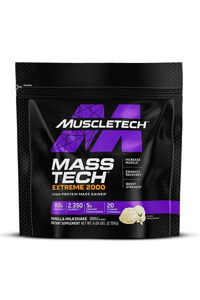 MUSCLETECH Mass Tech Extreme 2000, Triple Chocolate Brownie, 6 LB