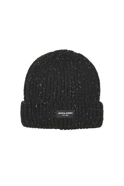 Jack & Jones Ανδρικό μαύρο μπερέ Cliff (12190549-B)
