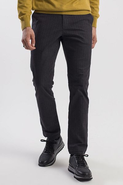 Jakamen Μαύρο παντελόνι Comfort Fit βαμβακερό με πλαϊνή τσέπη