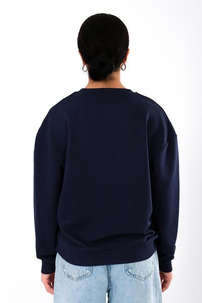 Coredra Women's Std Navy Blue - Comfortable Cut Sweatshirt