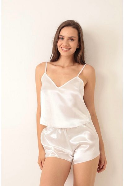 Unique Satin Shorts and Top Set