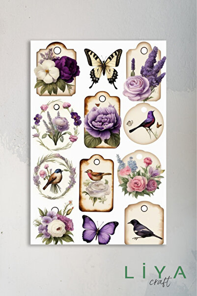 LiyaCraft Pul Temalı Sticker Planner Ajanda Bullet Journal Için Uygun Set