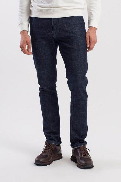 Jakamen Navy Blue Slimfit Βαμβακερό Πλυμένο Jean Denim Παντελόνι
