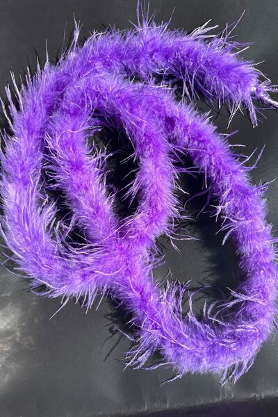 KARAASLAN 1 Metre Deve Kuşu Tüyü Lila 1.8 cm