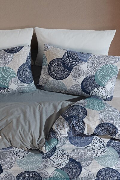 Zeynep Tekstil Dvojitá bavlněná souprava na přikrývku a polštář - bez problémů